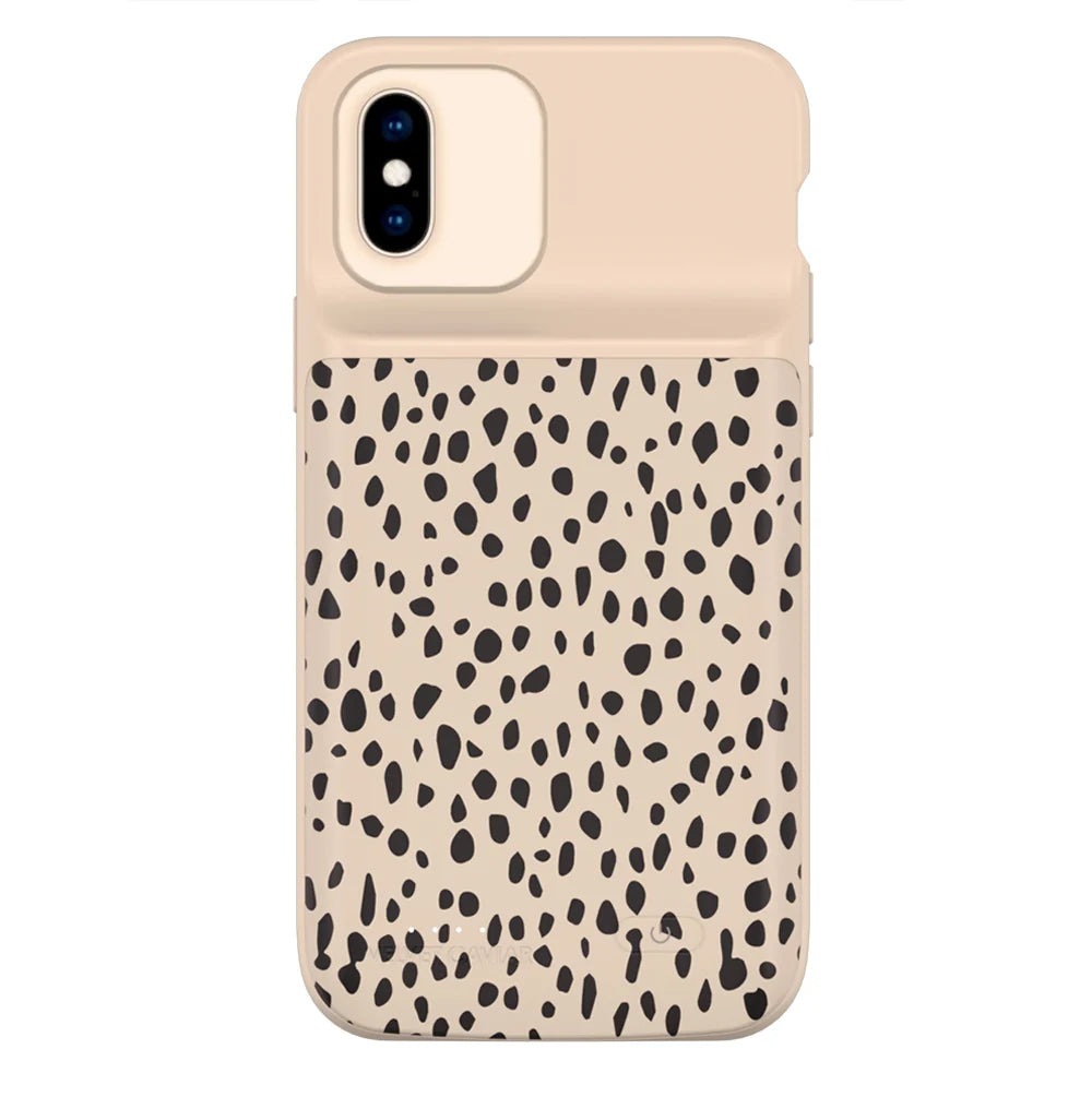 Spotted Cheetah iPhone Charging Case